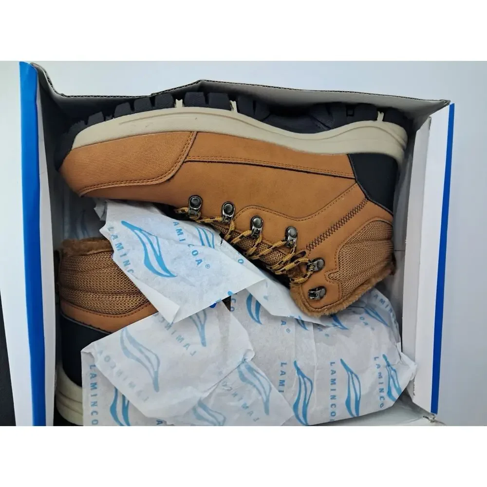 Lamincoa Mens Waterproof Hiking Boots Size 10.5 Tan Outdoor Trail